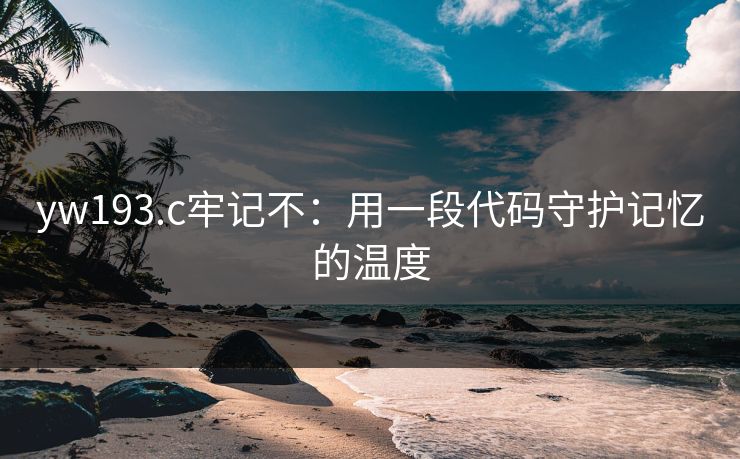 yw193.c牢记不：用一段代码守护记忆的温度